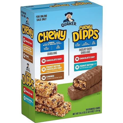 Quaker Chewy Granola Bars, Chewy & Dipps Variety Pack
