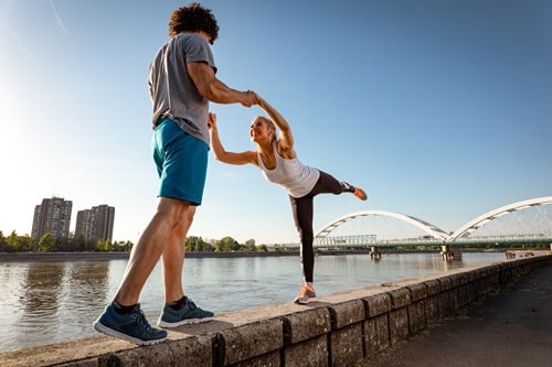 Mindful Relationship Habits, couple workouts together